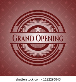Grand Opening red emblem. Retro