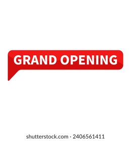 Grand Opening In Red Rectangle Shape For Announcement Promotion Business Marketing Social Media Information
