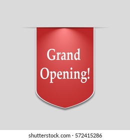Grand opening red ribbon
