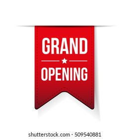 Grand Opening red ribbon vector