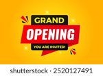 Grand opening sale banner. Grand opening sale banner template for social media, website, business, marketing, and advertising. Grand opening abstract vector design Illustration.