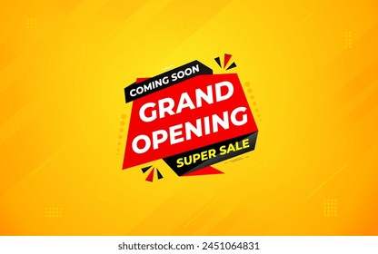 Grand opening sale banner. Grand opening sale banner template for social media, website, business, marketing, and advertising. Grand opening abstract vector design Illustration.