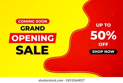 Grand opening sale banner. Grand opening sale banner template for social media, website, business, marketing, and advertising. Grand opening abstract vector design Illustration.