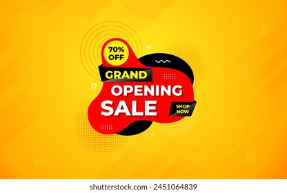 Grand opening sale banner. Grand opening sale banner template for social media, website, business, marketing, and advertising. Grand opening abstract vector design Illustration.