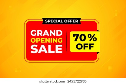 Grand opening sale banner. Grand opening sale banner template for social media, website, business, marketing, and advertising. Grand opening abstract vector design Illustration.