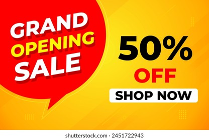 Grand opening sale banner. Grand opening sale banner template for social media, website, business, marketing, and advertising. Grand opening abstract vector design Illustration.
