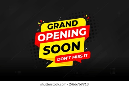 Grand opening sale banner. Grand opening sale banner template for social media, website, business, marketing, and advertising. Grand opening abstract vector design Illustration.