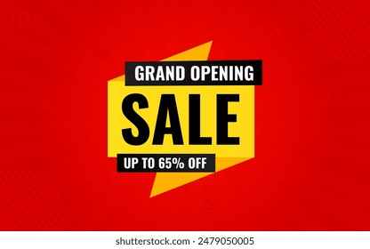 Grand opening sale banner. Grand opening sale banner template for social media, website, business, marketing, and advertising. Grand opening abstract vector design Illustration.