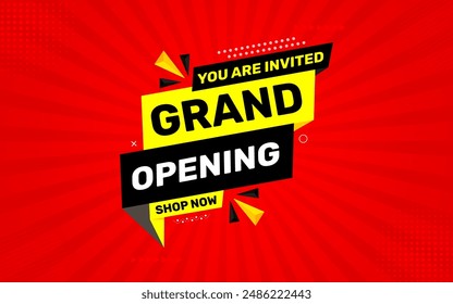 Grand opening sale banner. Grand opening sale banner template for social media, website, business, marketing, and advertising. Grand opening abstract vector design Illustration.