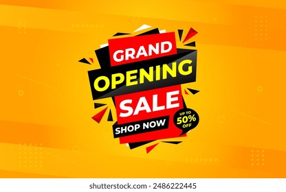 Grand opening sale banner. Grand opening sale banner template for social media, website, business, marketing, and advertising. Grand opening abstract vector design Illustration.