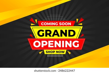 Grand opening sale banner. Grand opening sale banner template for social media, website, business, marketing, and advertising. Grand opening abstract vector design Illustration.