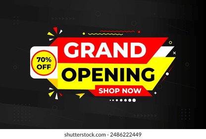 Grand opening sale banner. Grand opening sale banner template for social media, website, business, marketing, and advertising. Grand opening abstract vector design Illustration.