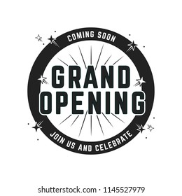 Grand Opening Shop Business Ceremony Event Sign Poster Template Illustration Background for marketing, flyers, advertisement, window decal, sticker, crafts