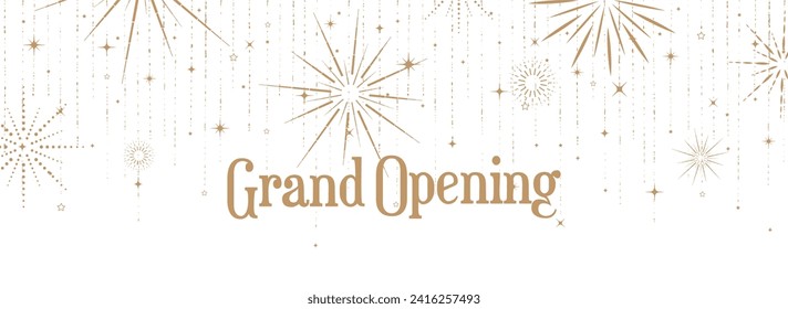 grand opening sign on white background