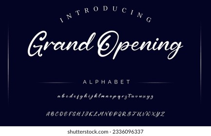 Grand Opening Signature Font Calligraphy Logotype Script Font Type Font lettering handwritten