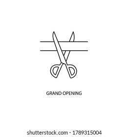 Grand opening simple thin line icon vector illustration