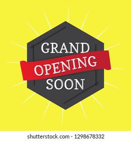 Grand Opening Soon Banner Vector Eps.10