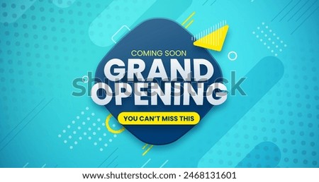 Grand opening soon promo background vector design in eps 10