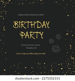 Grand opening sparkling banner. Text composition with golden splashes and ribbons. Gold sparkles. Elegant style. Vector Illustration. Grand opening concept. Vector illustration template.
