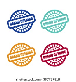 Grand Opening Stamp Labels