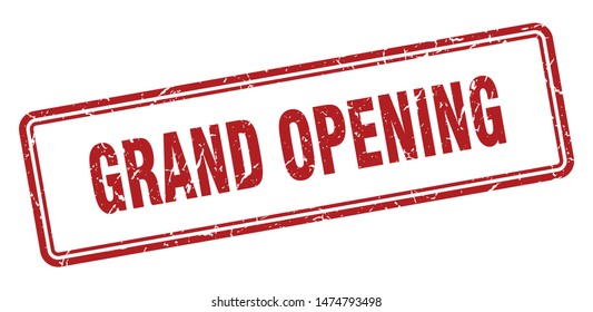 Grand Opening Stamp Grand Opening Square Stock Vector Royalty Free