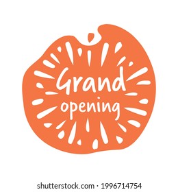 grand opening sticker coronavirus quarantine is over advertising campaign concept