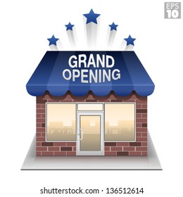 Grand Opening Storefront Brick And Mortar Business