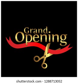 Grand opening template design for web, game ,Creative poster, booklet, leaflet, flyer, magazine, invitation card - Vector