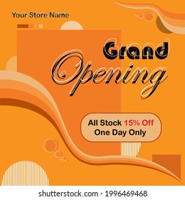 Grand Opening template vector design full colour and Free royalty