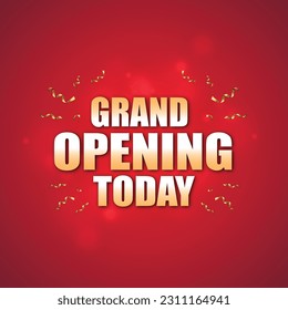 Grand Opening Today, Store, Shop Opening, Promotional Flyer Background Vector 