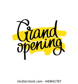 Grand Opening Trend Calligraphy Vector Illustration Stock Vector Royalty Free