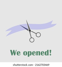 Grand opening vector background. Custom design element for banner or background for opening ceremony