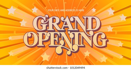 Grand opening vector background. Nonstandard design element for  banner for opening ceremony with elegant abstract background 