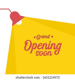 Grand opening vector banner. Template festive design element for opening ceremony can be used as background or poster