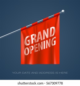 Grand opening vector illustration, background for new store. Template design element for opening event can be used as banner