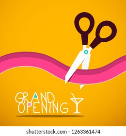 Grand Opening Vector Party Card