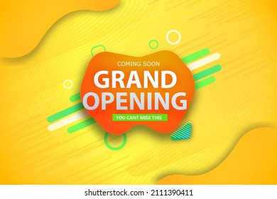 Grand opening web banner . Abstract shape geometric background. Eps10 Vector