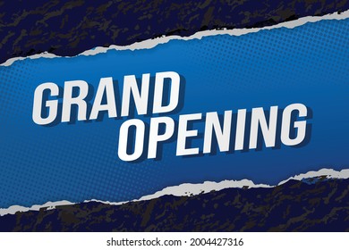 grand opening word concept vector illustration with lines 3d style for social media landing page, template, ui, web, mobile app, poster, banner, flyer, background, gift card, coupon, label, wallpaper