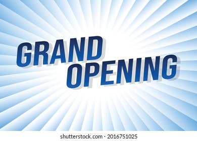 grand opening word concept vector illustration with lines 3d style for social media landing page, template, ui, web, mobile app, poster, banner, flyer, background, gift card, coupon, label, wallpaper