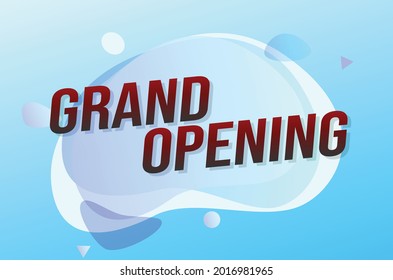 grand opening word concept vector illustration with lines 3d style for social media landing page, template, ui, web, mobile app, poster, banner, flyer, background, gift card, coupon, label, wallpaper