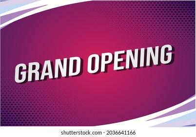 gran apertura concepto de palabra ilustración vector con líneas 3d estilo para la página de inicio de medios sociales, plantilla, ui, web, aplicación móvil, afiche, banner, volante, fondo, tarjeta de regalo, cupón, etiqueta, fondo de pantalla