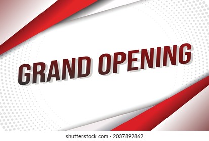 grand opening word concept vector illustration with lines 3d style for social media landing page, template, ui, web, mobile app, poster, banner, flyer, background, gift card, coupon, label, wallpaper