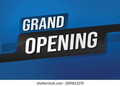Grand opening word concept vector illustration with lines 3d style for social media landing page, template, ui, web, mobile app, poster, banner, flyer, background, gift card, coupon, label, wallpaper