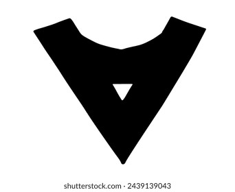 Grand orator collar silhouette vector art