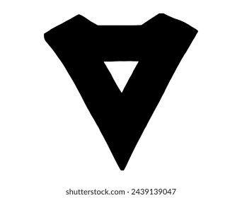 Grand orator collar silhouette vector art