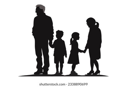 Grand Parents possibly of silhouette, Grand parents vector illustration, Grand parents vector
