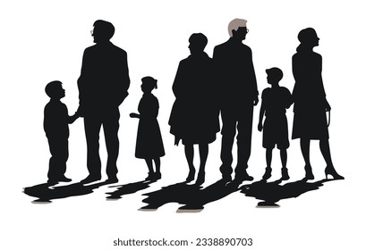 Grand Parents possibly of silhouette, Grand parents vector illustration, Grand parents vector
