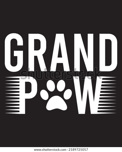 Grand Paw Negative Space Tshirt Design Stock Vector (Royalty Free ...