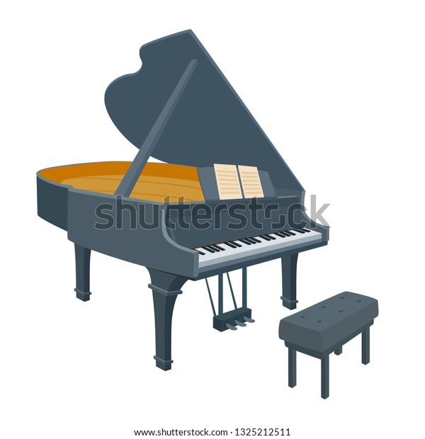 Grand Piano Piano Bench Vector Cartoon Stock Vector (Royalty Free ...