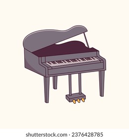 Grand Piano, Classical Grand Piano illustration, music instrument